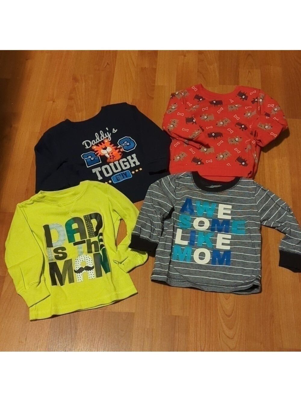 Wonderkids Granimals Sweatshirt 18 Months LOVE Dad Mom TIGER Dogs Cute